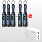 🔌 Cabo de Carregamento 4 em 1 com Visor Digital e Chaveiro – Carregamento Rápido, Resistente a Dobras e Compacto⚡🔋