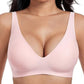 💗 ÚLTIMO DIA DE PROMOÇÃO! 50% DE DESCONTO ⚡ Mais de 50.000 unidades vendidas 💕 Sutiã Jelly sem aro para mulher – confortável, com efeito push-up, sem costuras, decote em V profundo, ideal para o dia a dia e para usar com t-shirts
