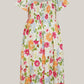 ⏰🌈Promoção quente de verão 70% DE DESCONTO💃 Vestido midi floral com decote quadrado franzido e bolsos