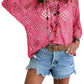 ⏰ Último dia de oferta 50% de desconto 🔥 Hot Sale - Top feminino estilo boho com detalhes em crochê bege e decote em V