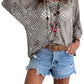 ⏰ Último dia de oferta 50% de desconto 🔥 Hot Sale - Top feminino estilo boho com detalhes em crochê bege e decote em V
