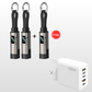 🔌 Cabo de Carregamento 4 em 1 com Visor Digital e Chaveiro – Carregamento Rápido, Resistente a Dobras e Compacto⚡🔋