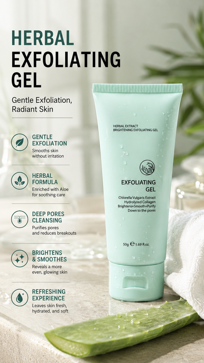 🥳 PROMOÇÃO QUENTE DE 2026 🥳💞 Mais de 50 mil vendidos! 💥👵🌸 50% DE DESCONTO! Gel Esfoliante Iluminador com Extratos de Ervas ✨🌿💖