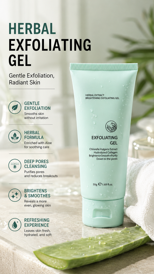 🥳 PROMOÇÃO QUENTE DE 2026 🥳💞 Mais de 50 mil vendidos! 💥👵🌸 50% DE DESCONTO! Gel Esfoliante Iluminador com Extratos de Ervas ✨🌿💖