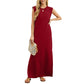 🎉Promoção quente 2026 49% DE DESCONTO💃🌿 Vestido longo feminino casual soltinho com gola redonda, fenda lateral e tecido sem rugas