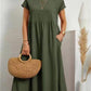 💝 Vestido soltinho sem mangas de algodão com bolsos e cor lisa