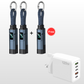 🔌 Cabo de Carregamento 4 em 1 com Visor Digital e Chaveiro – Carregamento Rápido, Resistente a Dobras e Compacto⚡🔋