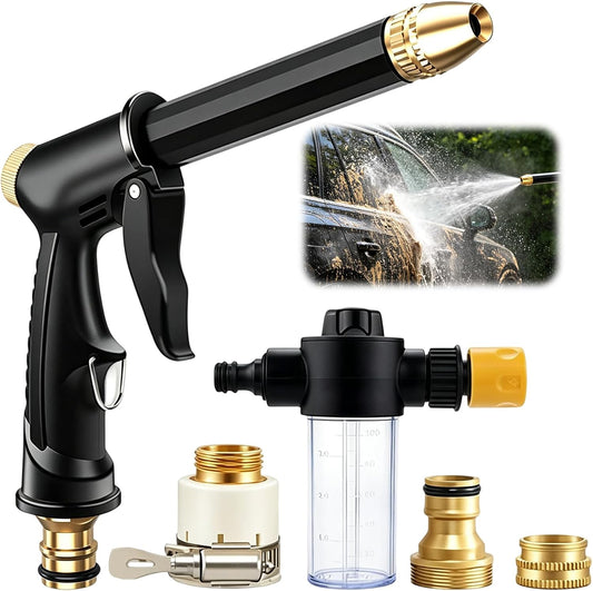 💪LAST DAY BUY 2 GET 1 FREE!!🏆JetSmart™ Upgraded High-Pressure Water Jet Gun💦Ergonomic Grip • Booster Nozzle • Hose Included-Powerful Car Wash🚗 Garden Watering🌻Effortless to Use!👍