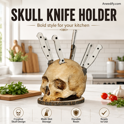 Creative Skull Resin Knife Holder