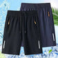 💎 50% DE DESCONTO NOS SHORTS ELÁSTICOS DE VERÃO MASCULINOS! 💎 Respiráveis, com bolsos com zíper e ajuste flexível 🩳❄️