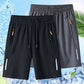 💎 50% DE DESCONTO NOS SHORTS ELÁSTICOS DE VERÃO MASCULINOS! 💎 Respiráveis, com bolsos com zíper e ajuste flexível 🩳❄️