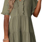 🔥Promoção quente de verão 2026 – 49% DE DESCONTO🌈 Vestido feminino casual evasê fluido com decote em V e babados
