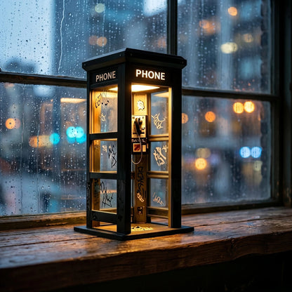 ✨Luminária Decorativa Retrô em Formato de Cabine Telefônica Vintage☎️✨