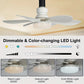 🏆ÚLTIMO DIA DE PROMOÇÃO 49% DE DESCONTO🔥 SmartBreez™ Ventilador de teto com luz LED 40W – 20,5” ultrassilencioso com controlo remoto 🎯 | E27 + Adaptador B22 GRÁTIS 🔌 | Para quarto 😴, cozinha 👩‍🍳 e garagem 🛠️ – Pronto para o Reino Unido! 🇬🇧