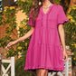 🔥Promoção quente de verão 2026 – 49% DE DESCONTO🌈 Vestido feminino casual evasê fluido com decote em V e babados