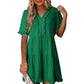 🔥Promoção quente de verão 2026 – 49% DE DESCONTO🌈 Vestido feminino casual evasê fluido com decote em V e babados