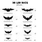 🦇 Halloween Decoration: 3D LED Bat-Shaped Wall Light