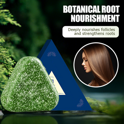 🔥 50% DE DESCONTO – Shampoo em barra natural para cabelo mais forte e mais volumoso | Fórmula botânica com ginseng e gergelim preto 🌿💫