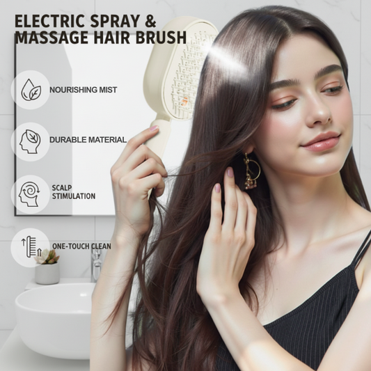 📢📢50% DE DESCONTO!! ⏰✨Escova elétrica para cabelo com spray e massagem🔥