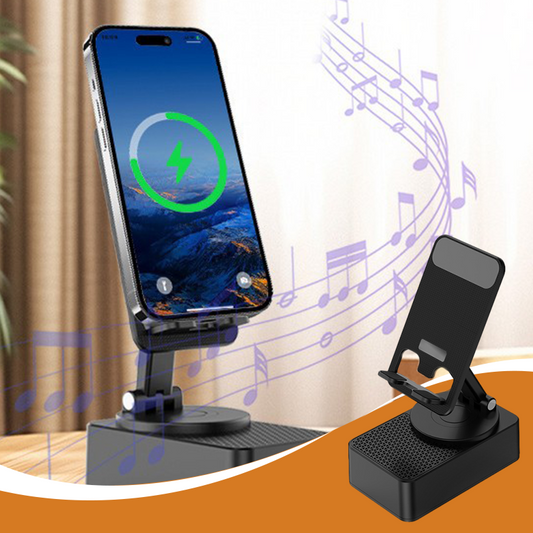 📱 Suporte de telefone 3 em 1 com alto-falante Bluetooth e power bank