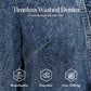 🧥 50% DE DESCONTO AGORA! 🌸 Jaqueta jeans feminina aberta com detalhes de babados – leve, feminina e versátil – elegante para qualquer look 👗