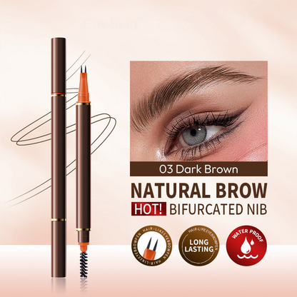 🎁 Oferta por tempo limitado! Compre 2 e leve 1 grátis ✨ Caneta líquida para sobrancelhas de dupla ponta com aplicador de 2 pontas bifurcadas