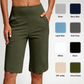 ⏰Último dia de promoção 49% DE DESCONTO🔥 Shorts femininos de yoga de cintura alta com bolsos