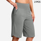 ⏰Último dia de promoção 49% DE DESCONTO🔥 Shorts femininos de yoga de cintura alta com bolsos