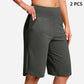 ⏰Último dia de promoção 49% DE DESCONTO🔥 Shorts femininos de yoga de cintura alta com bolsos