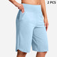 ⏰Último dia de promoção 49% DE DESCONTO🔥 Shorts femininos de yoga de cintura alta com bolsos