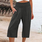 ☀️PROMOÇÃO QUENTE 2026 50% DE DESCONTO🌿 Calças cropped femininas leves com cintura elástica
