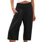 ☀️PROMOÇÃO QUENTE 2026 50% DE DESCONTO🌿 Calças cropped femininas leves com cintura elástica