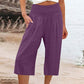☀️PROMOÇÃO QUENTE 2026 50% DE DESCONTO🌿 Calças cropped femininas leves com cintura elástica