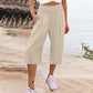 ☀️PROMOÇÃO QUENTE 2026 50% DE DESCONTO🌿 Calças cropped femininas leves com cintura elástica