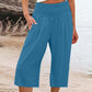 ☀️PROMOÇÃO QUENTE 2026 50% DE DESCONTO🌿 Calças cropped femininas leves com cintura elástica