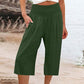 ☀️PROMOÇÃO QUENTE 2026 50% DE DESCONTO🌿 Calças cropped femininas leves com cintura elástica