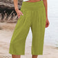 ☀️PROMOÇÃO QUENTE 2026 50% DE DESCONTO🌿 Calças cropped femininas leves com cintura elástica