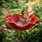 🐦 ¡50% DE DESCUENTO AHORA! 💖Flor de metal com bebedouro para pássaros – Uma linda decoração de jardim em um só produto!