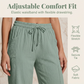 Shorts femininos plissados de algodão e linho em cor lisa