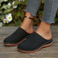 Tamancos plataforma femininos slip-on perfurados