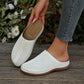 Tamancos plataforma femininos slip-on perfurados