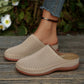 Tamancos plataforma femininos slip-on perfurados