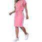 Conjunto Feminino de 2 Peças com T-shirt e Saia com Cordão