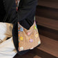 📢📢50% DE DESCONTO!! ⏰ Bolsa feminina de ombro em crochê estilo étnico