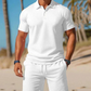 Conjunto masculino de verão de 2 peças: polo e shorts