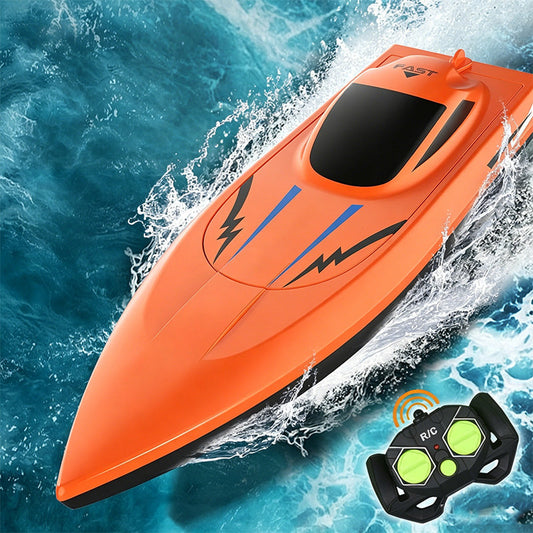 🎮 🚢METADE DO PREÇO! Barco RC de alta velocidade 2.4G com motores duplos 🌊 ⚡ – 50% DE DESCONTO（Oferta do dia）