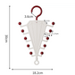 Cabideiro Organizador Multifuncional em Forma de V com Dupla Face