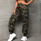 Calças Jogger Cargo Camufladas para Mulher