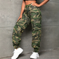 Calças Jogger Cargo Camufladas para Mulher