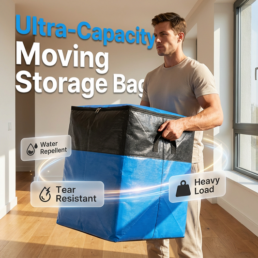 📦 50% DE DESCONTO AGORA! 🧳 Saco dobrável de arrumação e mudança – pegas resistentes e fecho com zíper – dobra-se totalmente, perfeito para mudanças, viagens ou organização do armário – reutilizável e fácil de limpar 🏠